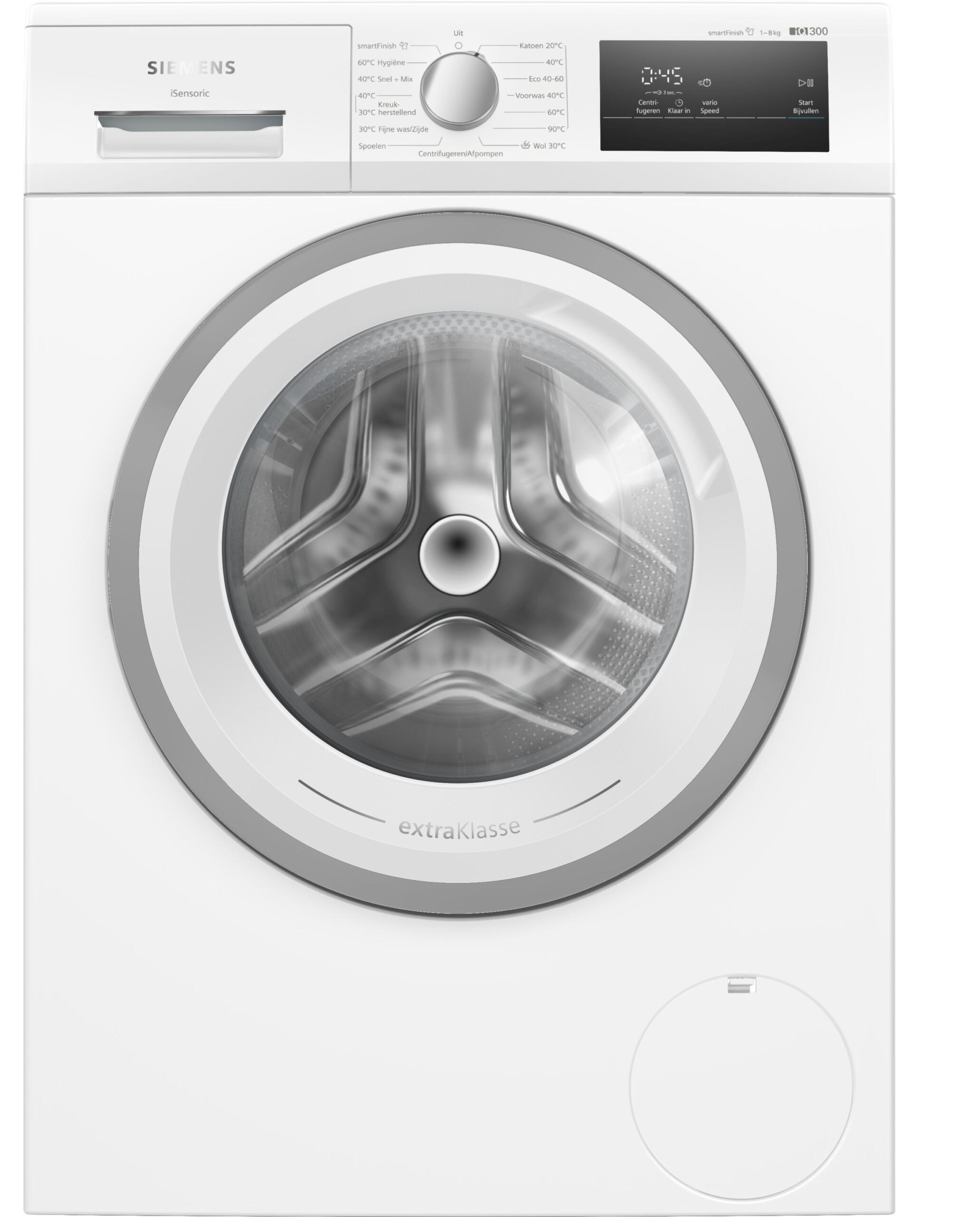 Sèche-linge condensation d'air 9kg smartFinish LED light A+++ blanc Siemens  Huishoud