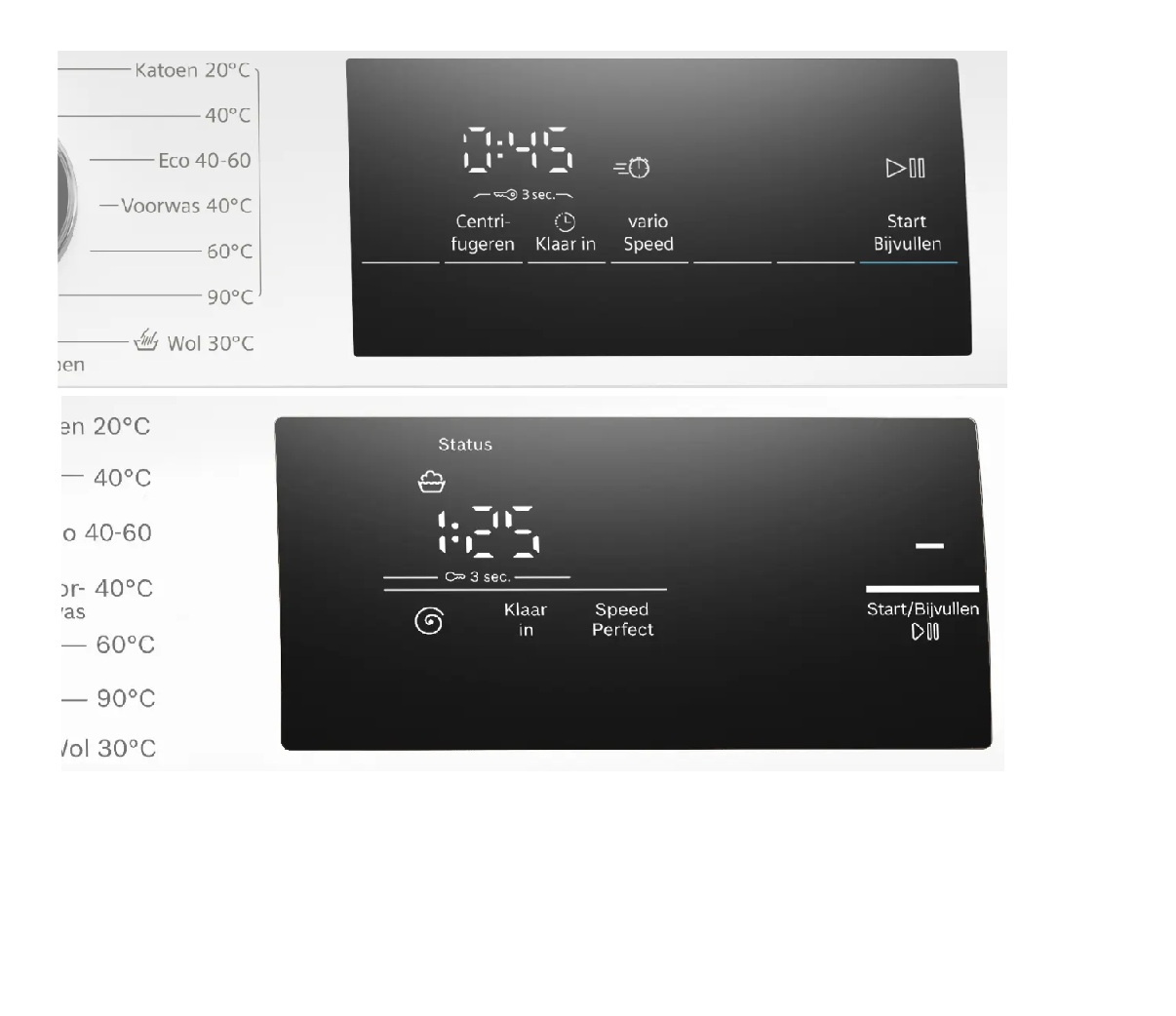 Display wasautomaat Siemens – Bosch